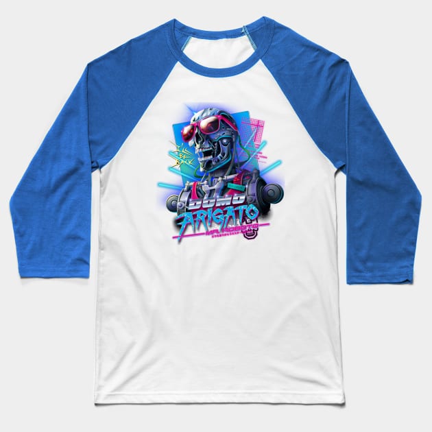 Domo Arigato Mr. Roboto Baseball T-Shirt by RockyDavies